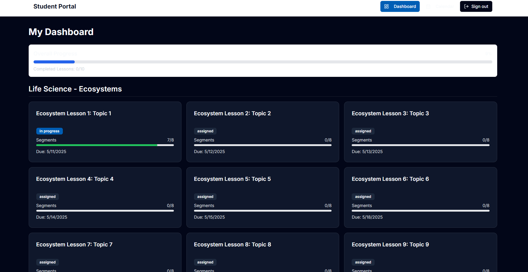 Student Dashboard